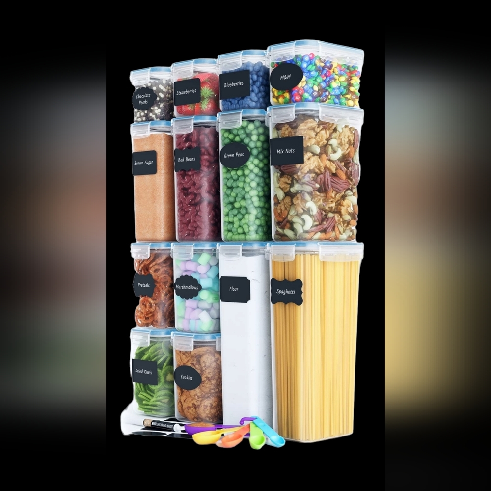 Chef's path 14 pc set food storage containers w/Free measuring spoons set